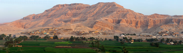 Luxor's mountains and fields